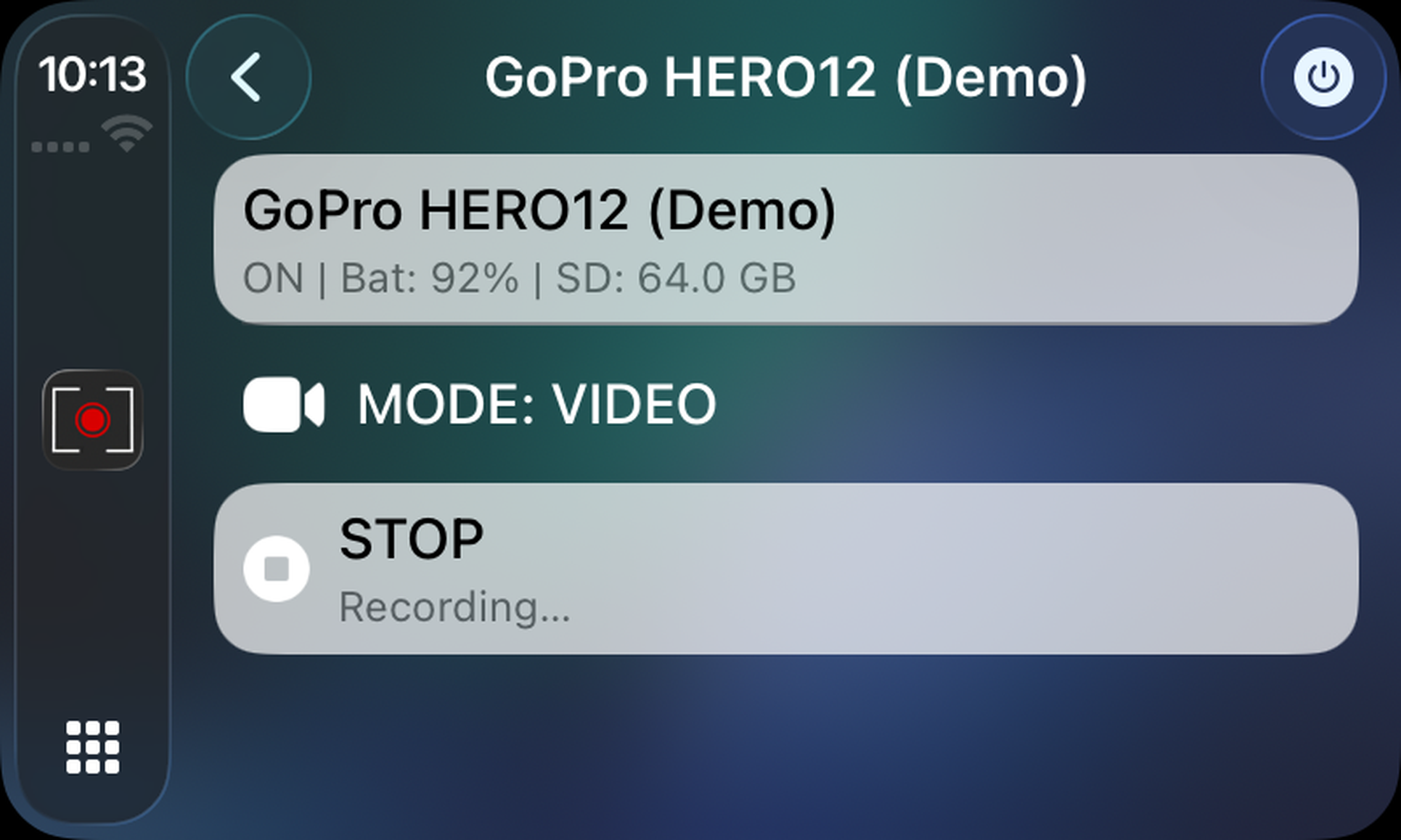 GoPro Remote CarPlay Screen 2